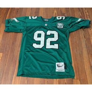 Mitchell and Ness Reggie White Philadelphia Eagles Mens Green Throwback Jersey